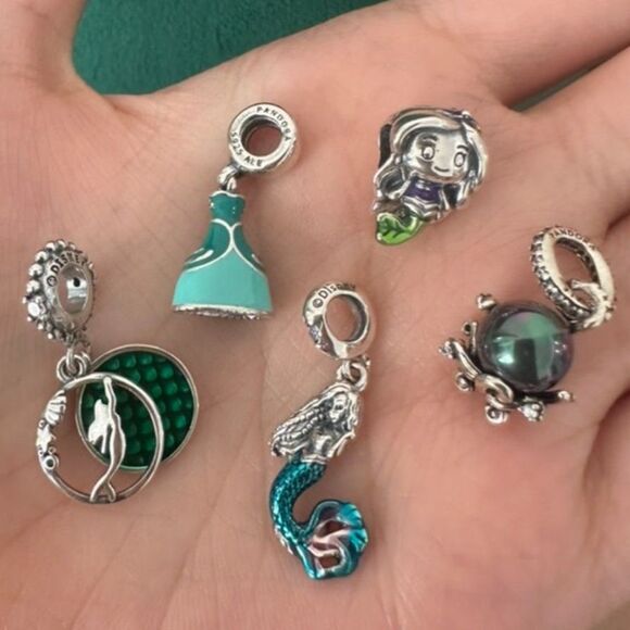 NWOT Ariel The Little Mermaid Disney Pandora FIT Silver Charm - Picture 6 of 6